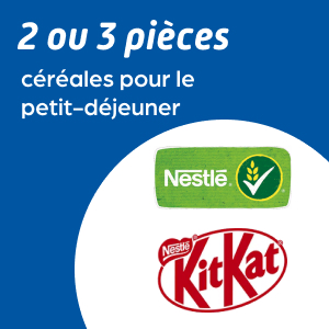 2 ou 3 boîtes de céréales pour le petit-déjeuner Nestlé